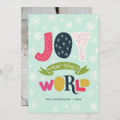 Kerstvreugde voor de Wereld | Foto Kerstkaart (Voorkant / Achterkant)