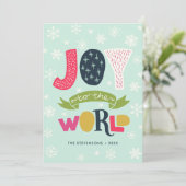 Kerstvreugde voor de Wereld | Foto Kerstkaart (Staand voorkant)