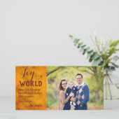 Kerstvreugde voor de Wereld Kerstmis Robijnrood &  Feestdagenkaart (Staand voorkant)