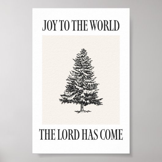 Kerstvreugde voor de Wereld Oude Boom Kerstmis Pri Poster (Voorkant)