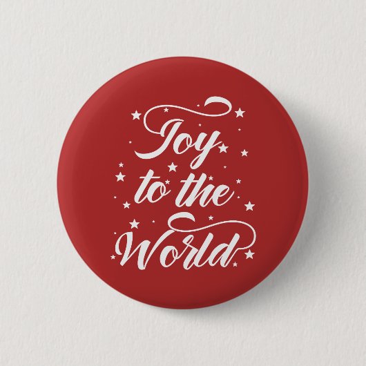 Kerstvreugde voor de wereld ronde button 5,7 cm (Voorkant)
