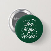 Kerstvreugde voor de wereld ronde button 5,7 cm (Voorkant /achterkant)