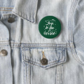 Kerstvreugde voor de wereld ronde button 5,7 cm (In situ)