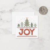 Kerstvreugde voor klanten Boho Kerst Notitiekaartje (Voorkant / Achterkant in situ)