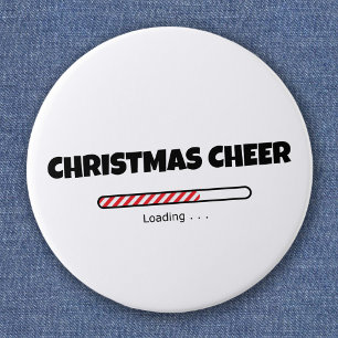 Kerstvreugde voortgangsbalk   Grappige Kerstmis Ronde Button 5,7 Cm