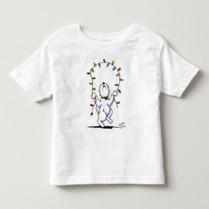 Kerstvreugde Westie-hond (lichte kleding) T-shirt