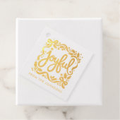 Kerstvreugde Whimsical Mooie Lint Calligrafie Bedankjes Labels (Met doos)