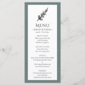 Kerstvreugde | Winter Waterverf Bruiloftsmenu Menu (Voorkant)