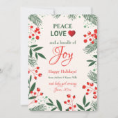 Kerstvreugde zwangerschapsaankondiging kerstkaart (Voorkant)