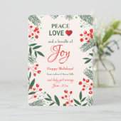 Kerstvreugde zwangerschapsaankondiging kerstkaart (Staand voorkant)