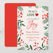 Kerstvreugde zwangerschapsaankondiging kerstkaart (Voorkant / Achterkant)