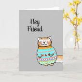 Kerstvriend Kaart (Gele Bloem)