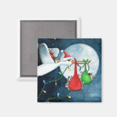 Kerstvrienden en familie van Bihrle Magneet (Voorkant / Achterkant)