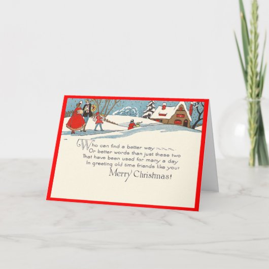 kerstvrienden feestdagen kaart (Voorkant)