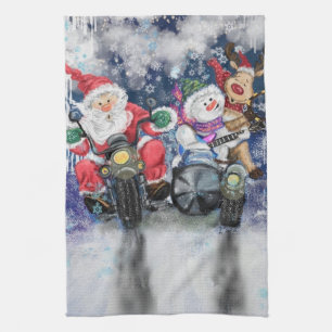 Kerstvrienden Grappige Keukenhanddoek
