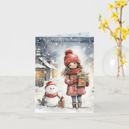 kerstvrienden kaart (Gele Bloem)