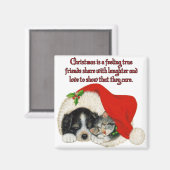 kerstvrienden magneet (Voorkant / Achterkant)