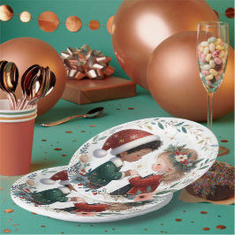 kerstvrienden papieren bordje