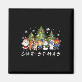 Kerstvrienden Santa Rudolph Snowman Familie Xma Magneet (Voorkant)