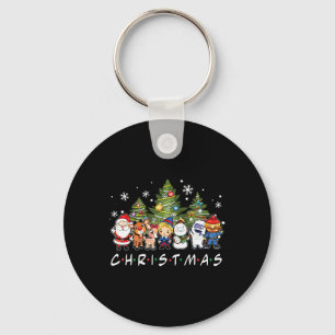 Kerstvrienden Santa Rudolph Snowman Familie Xma Sleutelhanger