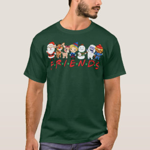 Kerstvrienden Santa Rudolph Snowman Familie Xma T-shirt
