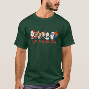 Kerstvrienden Santa Rudolph Snowman T-shirt