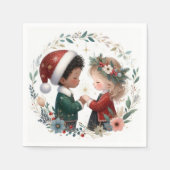 kerstvrienden servet (Voorkant)