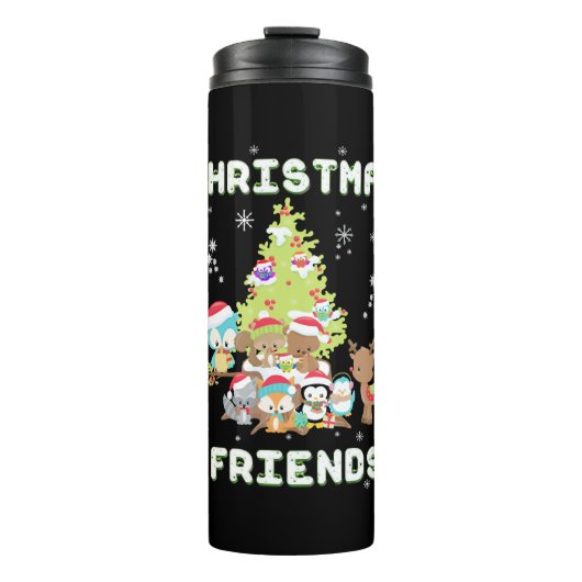 kerstvrienden thermosbeker (Voorkant)