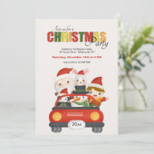 Kerstvriendenfeest Kaart (Staand voorkant)