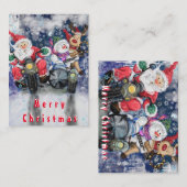 Kerstvriendjes met fijne kerst - flauwekul notitiekaartje (Voorkant / Achterkant)