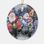 Kerstvriendjes met prettige kerstfeestdagen - Fun Keramisch Ornament (Links)