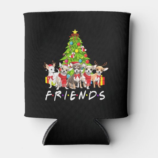 kerstvriendjeshond blikjeskoeler (Voorkant)