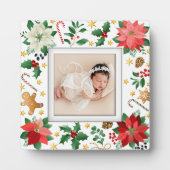 Kerstvrije familie foto's Easel terug Fotoplaat (Voorkant)