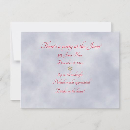 Kerstvrije tijd kaart (Achterkant)