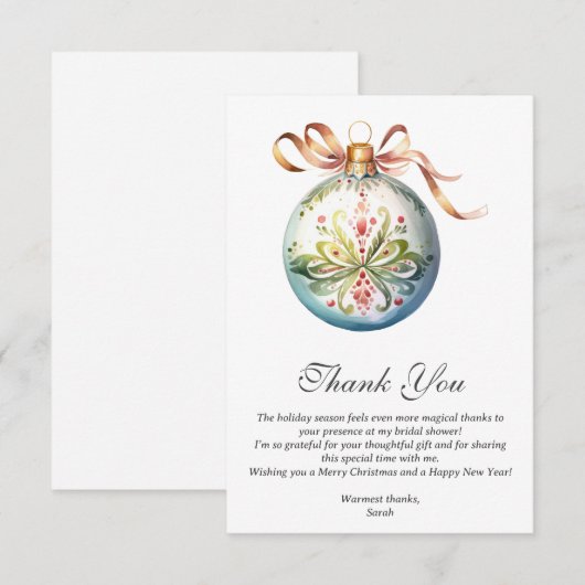 kerstVrijgezellenfeest Bedankkaart (Voorkant / Achterkant)