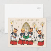 kerstvrolijke kokerjongens die carolen zingen CC11 Briefkaart (Voorkant / Achterkant)
