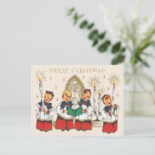 kerstvrolijke kokerjongens die carolen zingen CC11 Briefkaart (Staand voorkant)