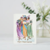  kerstvrouw A Right Merrie Feestdagenkaart (Staand voorkant)