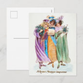  kerstvrouw A Right Merrie Feestdagenkaart (Voorkant / Achterkant)