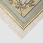 Kerstvrouw chauffeur Vintage Holly Holiday Tissuepapier (Detail)