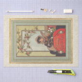 Kerstvrouw chauffeur Vintage Holly Holiday Tissuepapier (Craft)