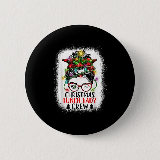Kerstvrouw Christma Ronde Button 5,7 Cm (Voorkant)