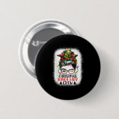 Kerstvrouw Christma Ronde Button 5,7 Cm (Voorkant /achterkant)