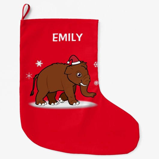 kerstvrouw Mammoth  2-zijdig Grote Kerstsok (Voorkant)