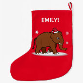 kerstvrouw Mammoth  2-zijdig Grote Kerstsok (Achterkant)