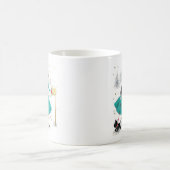  kerstvrouw met retro met Scotty Dog Koffiemok (Center)