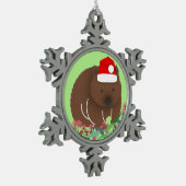 Kerstvrouw Tin Sneeuwvlok Ornament (Links)