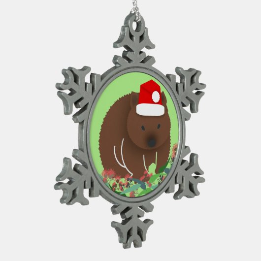 Kerstvrouw Tin Sneeuwvlok Ornament (Links)