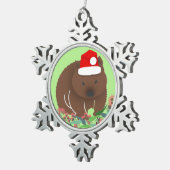 Kerstvrouw Tin Sneeuwvlok Ornament (Rechts)