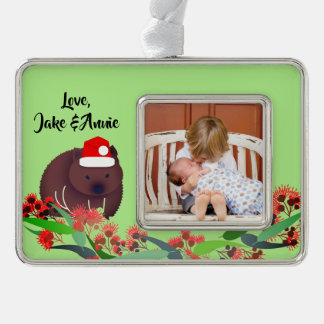 Kerstvrouw Verzilverd Omlijst Ornament